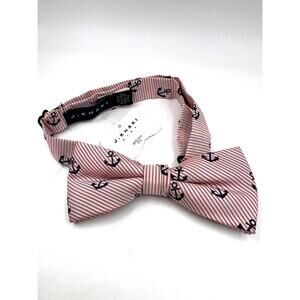 J. Khaki Necktie - NWT- Kids Bow Tie Nautical Anchor Red Stripe Boys Silk Adj.